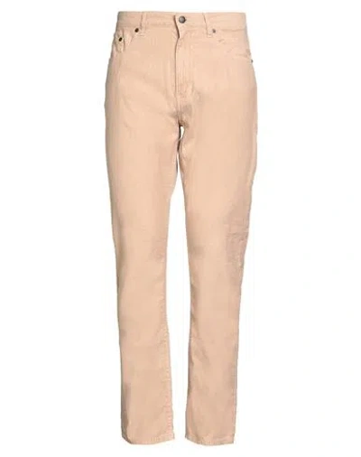 Gant Man Pants Beige Size 34w-34l Linen, Cotton, Elastane In Brown
