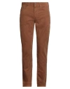 Gant Man Pants Camel Size 31w-34l Cotton, Elastane In Brown