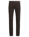 Gant Man Pants Dark Brown Size 30w-34l Cotton, Elastane In Brown