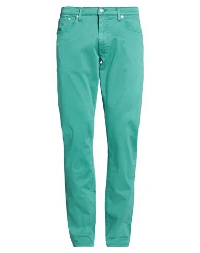 Gant Man Pants Emerald Green Size 34w-34l Cotton, Lyocell, Elastane