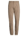 Gant Man Pants Khaki Size 35w-34l Cotton, Elastane In Brown