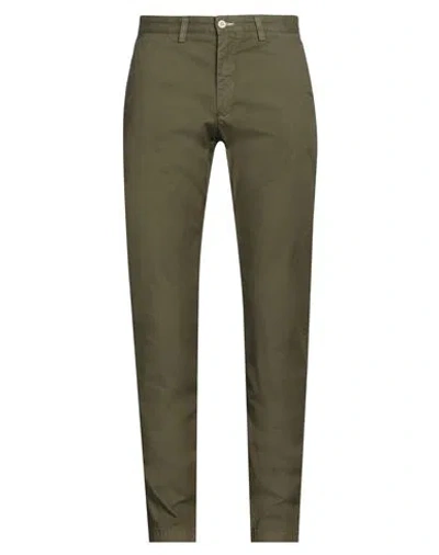 Gant Man Pants Military Green Size 32w-34l Cotton, Elastane