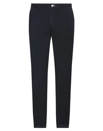 Gant Man Pants Navy Size 32w-34l Cotton, Elastane In Navy Blue