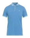 Gant Man Polo Shirt Azure Size S Cotton