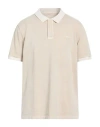 Gant Man Polo Shirt Beige Size L Cotton In Nude
