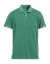 Gant Man Polo Shirt Green Size 3xl Cotton In Green