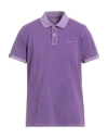 Gant Man Polo Shirt Mauve Size 3xl Cotton In Purple