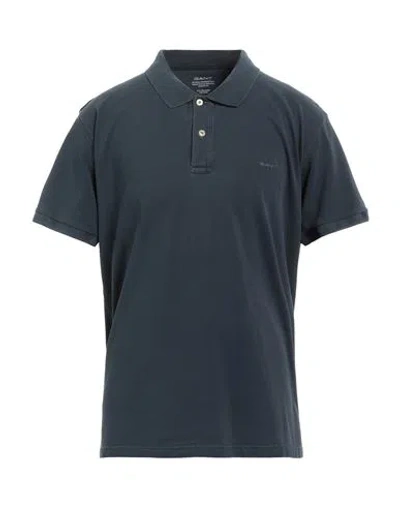 Gant Man Polo Shirt Navy Blue Size Xxl Cotton In Navy Blue