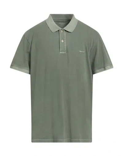 Gant Man Polo Shirt Sage Green Size 3xl Cotton