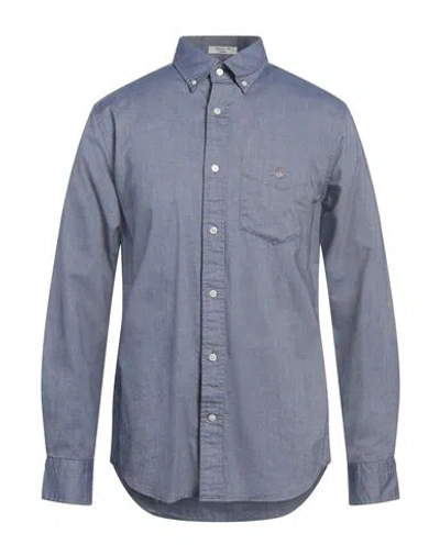 Gant Man Shirt Blue Size 15 Cotton