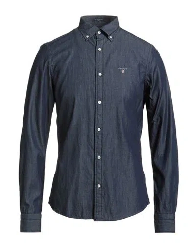 Gant Man Shirt Blue Size Xxl Cotton
