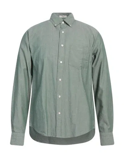 Gant Man Shirt Green Size 17 ½ Organic Cotton