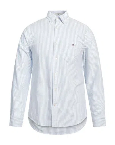 Gant Man Shirt Sky Blue Size 15 Cotton