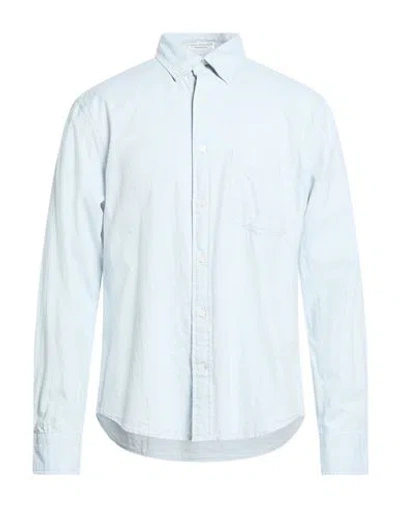 Gant Man Shirt Sky Blue Size 18 Organic Cotton In Multi