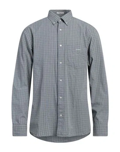 Gant Man Shirt Slate Blue Size 17 ½ Organic Cotton