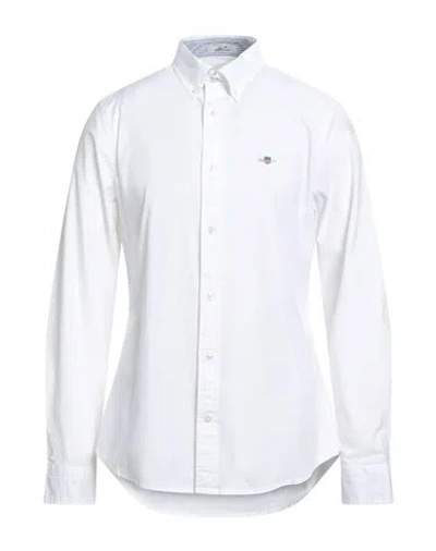 Gant Man Shirt White Size 17 ½ Cotton, Elastane