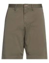 Gant Man Shorts & Bermuda Shorts Military Green Size 34 Organic Cotton, Cotton, Elastane In Green