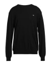 Gant Man Sweater Black Size Xxl Cotton, Wool In Black