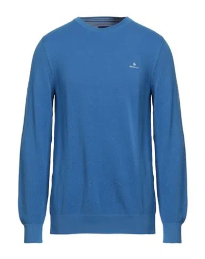 Gant Man Sweater Blue Size L Cotton