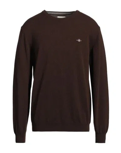Gant Man Sweater Brown Size 3xl Lambswool