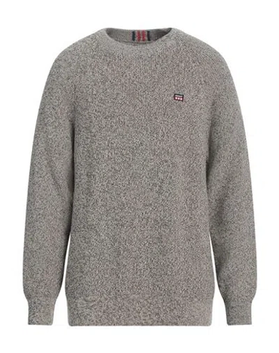 Gant Man Sweater Charcoal Size 3xl Cotton In Grey
