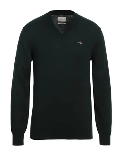 Gant Man Sweater Dark Green Size Xxl Cotton, Wool