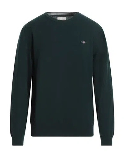 Gant Man Sweater Dark Green Size Xxl Lambswool