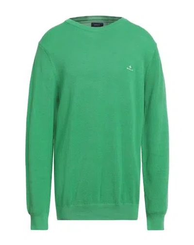 Gant Man Sweater Green Size Xxl Cotton In Green