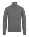 Gant Man Sweater Grey Size M Lambswool In Neutral
