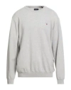 Gant Man Sweater Light Grey Size Xxl Lambswool In Gray