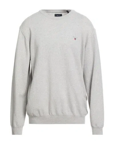 Gant Man Sweater Light Grey Size Xxl Lambswool In Gray