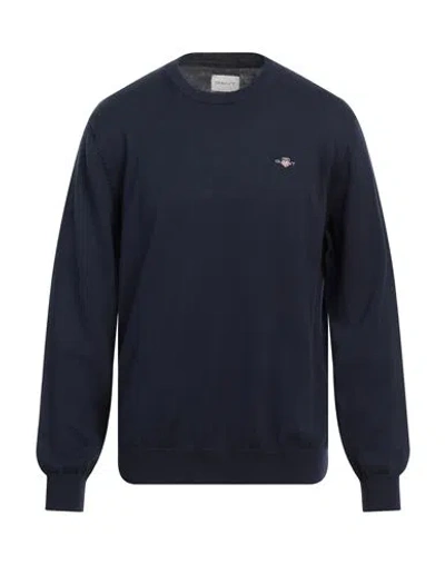 Gant Man Sweater Midnight Blue Size Xxl Cotton, Wool