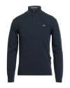 Gant Man Sweater Navy Size S Lambswool In Black