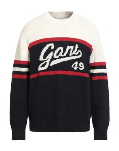 Gant Man Sweater Off White Size S Cotton, Wool In Multi