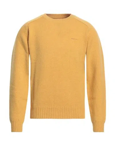 Gant Man Sweater Yellow Size S Wool, Polyamide