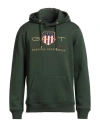 Gant Man Sweatshirt Dark Green Size L Cotton, Polyester, Elastane