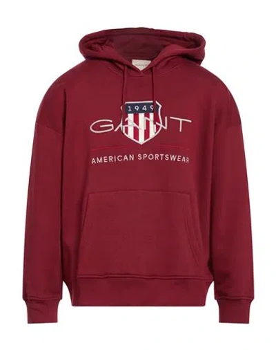Gant Man Sweatshirt Garnet Size Xl Cotton, Polyester In Red