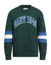 Gant Man Sweatshirt Green Size M Cotton, Elastane
