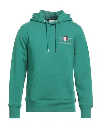 Gant Man Sweatshirt Green Size M Cotton, Polyester, Elastane