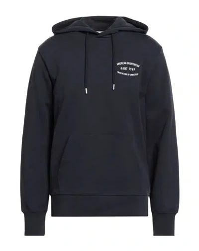 Gant Man Sweatshirt Midnight Blue Size M Cotton, Polyester, Elastane
