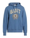 Gant Man Sweatshirt Slate Blue Size M Cotton, Polyester, Elastane