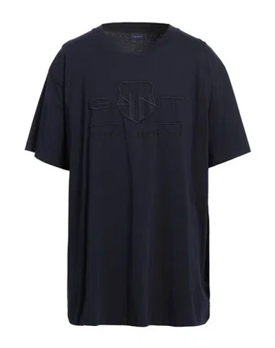 Gant Man T-shirt Midnight Blue Size Xxl Cotton