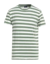 Gant Man T-shirt Sage Green Size M Cotton In Sage Green