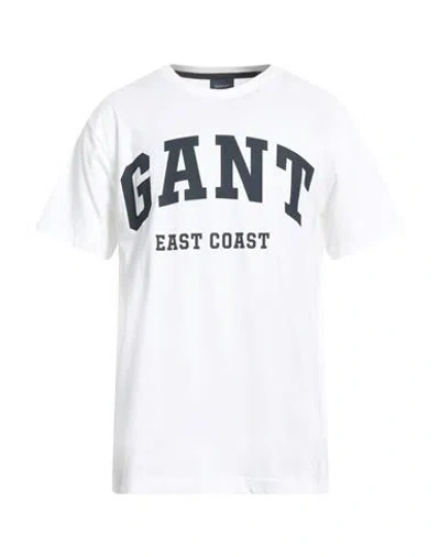 Gant Man T-shirt White Size 3xl Cotton