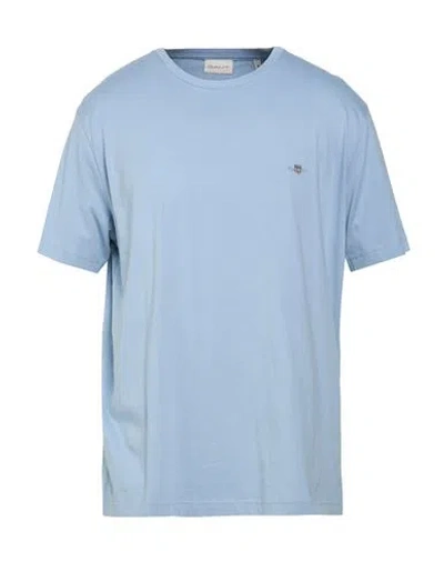 Gant Man T-shirt Light Blue Size Xl Cotton