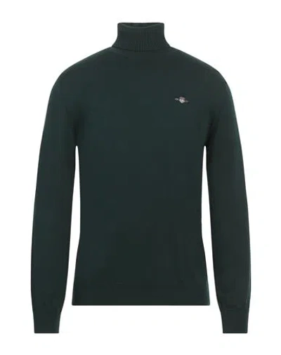 Gant Man Turtleneck Dark Green Size 3xl Cotton, Wool