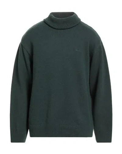 Gant Man Turtleneck Dark Green Size Xxl Organic Cotton, Wool