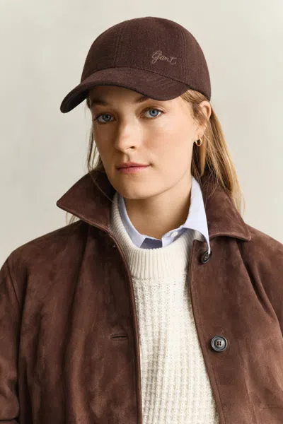 Gant Melton Cap In Deep Brown