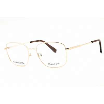 Gant Men's Gold Tone Rectangular Eyeglass Frames Ga50069