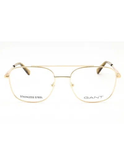 Gant Men's Rectangular Eyeglasses - Ga50039 In Gold